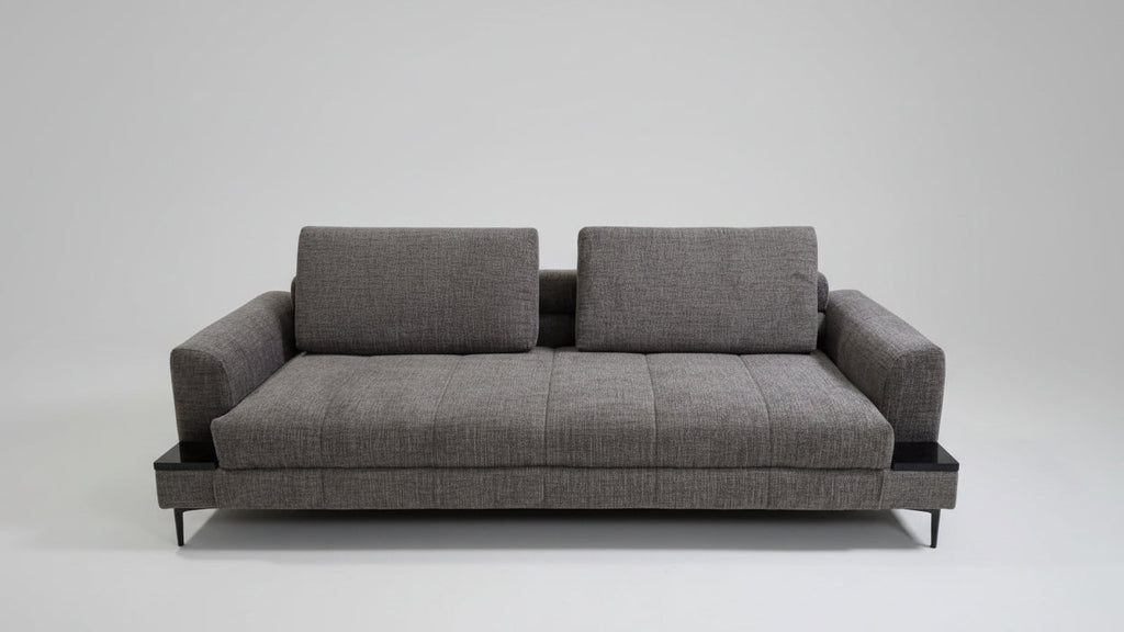 Gray sofa on a white background